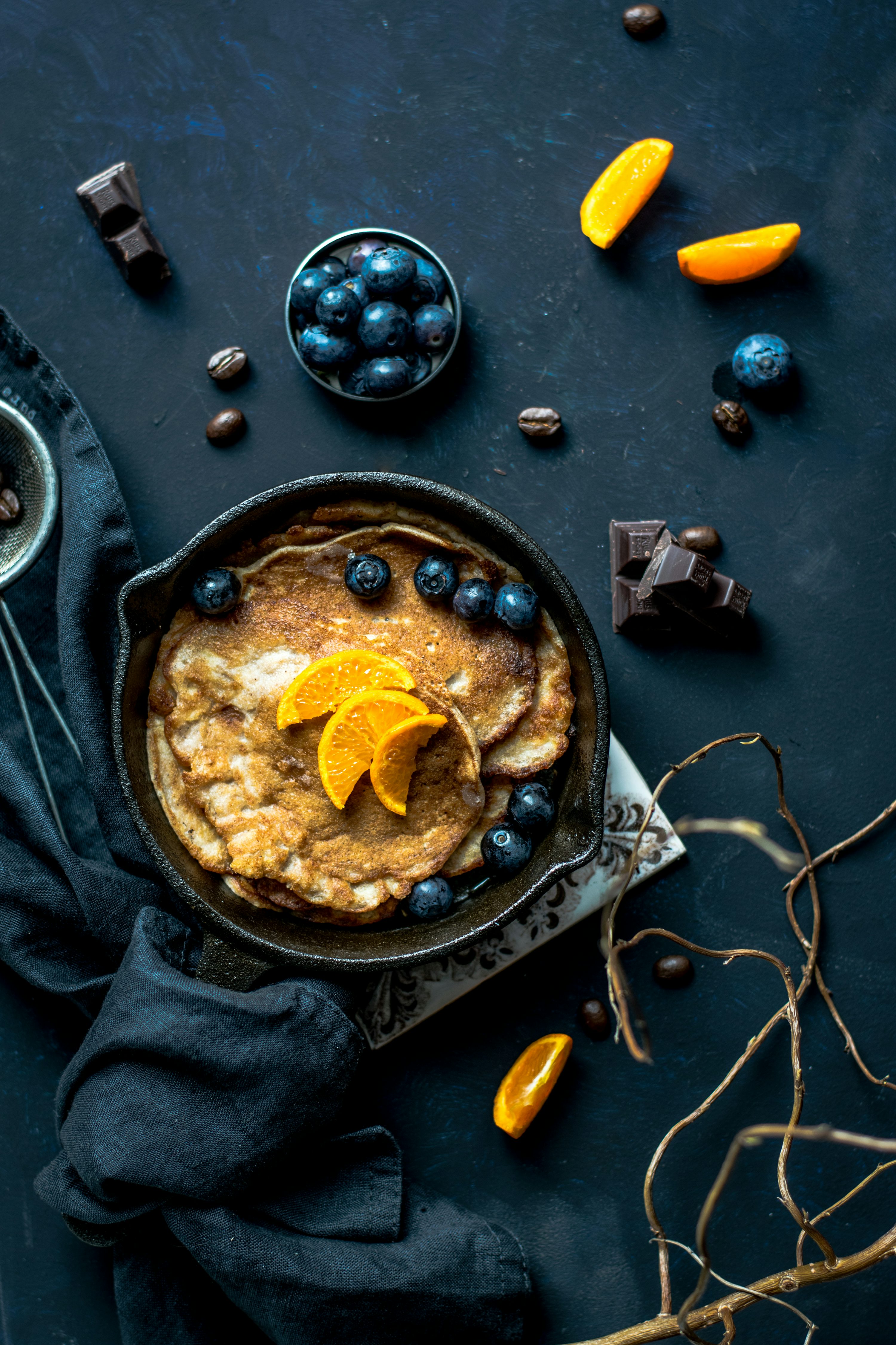 pancake and blueberry